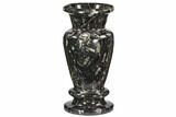 Limestone Vase With Orthoceras Fossils #104643-2